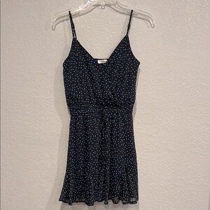 Navy Polka Dot Dress